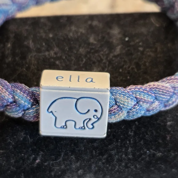 Ivory Ella Blue Braided Bracelet with Elephant Charm - Picture 3 of 4